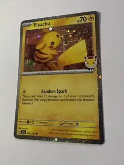 Pokemon Day 30th Anniversary - Pikachu 051 /162 Stamped 2026 Promo NM WITH SWIRL - Image 1
