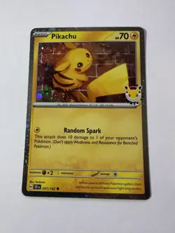Pokemon Day 30th Anniversary - Pikachu 051 /162 Stamped 2026 Promo NM WITH SWIRL - Image 2