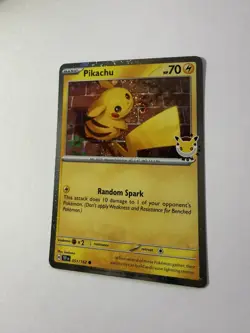 Pokemon Day 30th Anniversary - Pikachu 051 /162 Stamped 2026 Promo NM WITH SWIRL - Image 4
