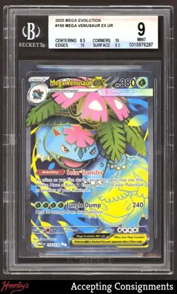 2025 Pokemon TCG Mega Evolution #155 Mega Venusaur ex UR BGS 9 MINT - Image 1