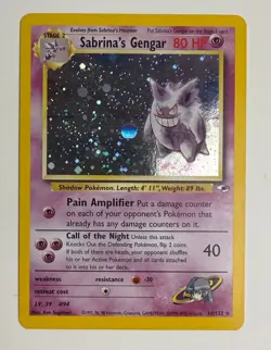 2000 POKEMON GYM HEROES UNLIMITED SABRINA'S GENGAR 14/132 HOLO RARE NM - Image 3