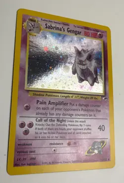 2000 POKEMON GYM HEROES UNLIMITED SABRINA'S GENGAR 14/132 HOLO RARE NM - Image 4