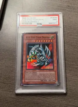 Yu-Gi-Oh! Dark Beginning 1 Blue-Eyes Toon Dragon EN066 Super Rare PSA 9 - Image 1