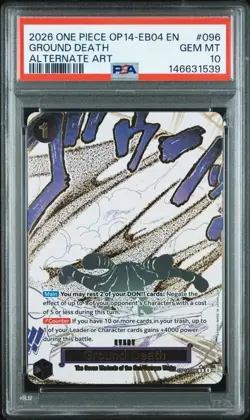 2026 ONE PIECE OP14-EB04-THE AZURE SEA'S SEVEN ALTERNATE ART GROUND DEATH PSA 10 - Image 1