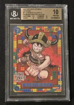 BGS 10 PRISTINE 2025 '25 ONE PIECE DAY MONKEY D LUFFY PROMO #P-110 JAPANESE TCG - Image 1