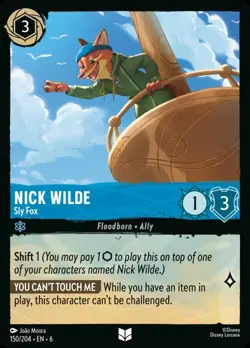 Nick Wilde - Sly Fox Foil (150) Azurite Sea Disney Lorcana - Image 1