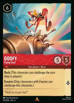Goofy - Flying Goof (123) Azurite Sea Disney Lorcana - Image 1