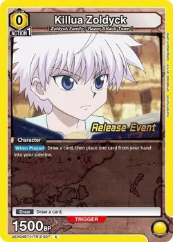 Killua Zoldyck Release - UEPR/HTR-2-027 NM - Union Arena - Image 1