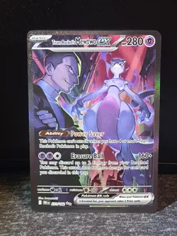 TEAM ROCKET'S MEWTWO EX 231/182 POKEMON TCG DESTINED RIVALS HOLO CARD NM SIR - Image 1