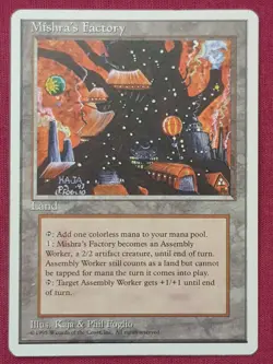 Magic The Gathering 4TH EDITION MISHRA'S FACTORY land card MTG FOURTH - Image 1