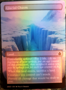 Glacial Chasm FOIL (MISCUT)Proxy Playtest Card with Custom Art Fantasy Design - Image 3