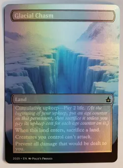 Glacial Chasm FOIL (MISCUT)Proxy Playtest Card with Custom Art Fantasy Design - Image 5