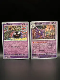 Gastly 92/165 Haunter 93/165 (Reverse Holo) - Pokemon 151 Cards - LP/NM - Image 1