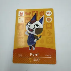 Purrl #361 - Amiibo Card - Animal Crossing Series 1 - Authentic Nintendo - Image 1