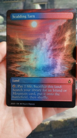 Scalding Tarn FOIL Fetch Land Proxy Playtest Card with Custom Fantasy Art Design - Image 2
