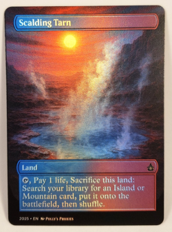Scalding Tarn FOIL Fetch Land Proxy Playtest Card with Custom Fantasy Art Design - Image 3
