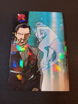 Pokemon Giovanni's Mewtwo Cracked Ice Holo Team Rocket Card Database Peru - Image 1