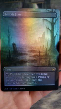 Marsh Flats FOIL Fetch Lands Proxy Playtest Card with Custom Fantasy Art Design - Image 2