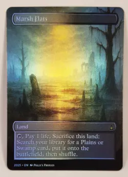 Marsh Flats FOIL Fetch Lands Proxy Playtest Card with Custom Fantasy Art Design - Image 3