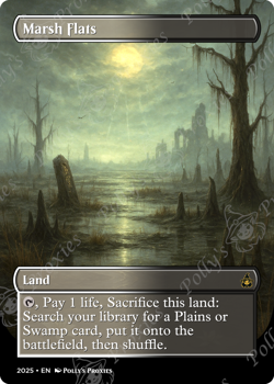 Marsh Flats FOIL Fetch Lands Proxy Playtest Card with Custom Fantasy Art Design - Image 4