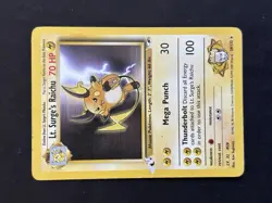 Pokemon TCG Lt. Surge's Raichu Card 028/132 Gym Heroes Regular - Image 1