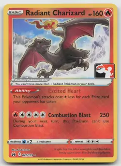 Radiant Charizard Radiant Rare Holo Prize Pack Series Cards 020/159 NM - Image 1
