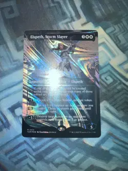 MTG Showcase Halo Foil Elspeth, Storm Slayer NM Unplayed Tarkir: Dragonstorm - Image 1