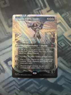 MTG Showcase Halo Foil Elspeth, Storm Slayer NM Unplayed Tarkir: Dragonstorm - Image 4