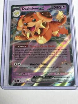 Pokemon TCG Stellar Crown Dachsbun ex Holofoil 067/142 NM Double Rare - Image 1