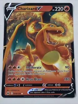 Charizard V 018/159 Pokemon TCG: Crown Zenith Ultra Rare Full Art Holo - Image 2