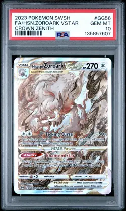 2023 POKEMON SWORD & SHIELD CROWN ZENITH FULL ART/HISUIAN ZOROARK VSTAR PSA 10 - Image 1