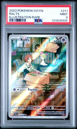 133926905 Ralts 2023 Pokemon Scarlet & Violet #211 PSA 9 - Image 1