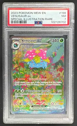 102126702 Venusaur ex 2023 Pokemon SV 151 #198 SIR PSA 7 - Image 1