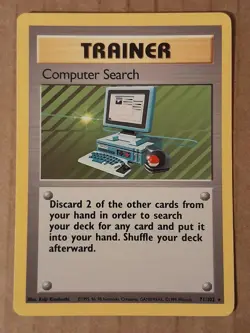 Pokemon Computer Search 101/130 Base Set 2 Rare LP See Pictures - Image 1