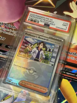 2025 Pokemon PRE EN Professors Research Poke Ball Reverse Holo #125 PSA 9 Mint - Image 2