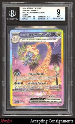 2024 Pokemon Scarlet & Violet Surging Sparks #242 Alolan Exeggutor ex SIR BGS 9 - Image 1