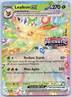 Leafeon ex (Prismatic Evolutions Stamp Promo) 006/131 (NM) - Pokemon TCG - Image 1