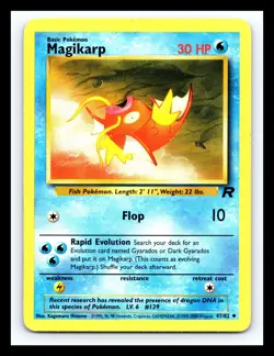 💥 Magikarp | Pokemon TCG 2000 | (Rocket Set) Non Holo Vintage # 47/82 - Image 1