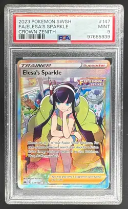 97685939 Elesa's Sparkle 2023 Pokemon Sword & Shield Crown Zenith #147/159 PSA 9 - Image 1
