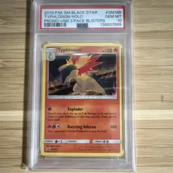 Pokemon Typhlosion SM185 PSA 10 Pop 24 Holo Promo SM Black Star - Image 1