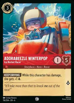 Adorabeezle Winterpop - Ice Rocket Racer Foil (116) Azurite Sea Disney Lorcana - Image 1