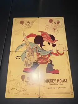 FIRST CHAPTER 4 Card Puzzle Complete Set 2023 Disney Lorcana Mickey Mouse Tailor - Image 1