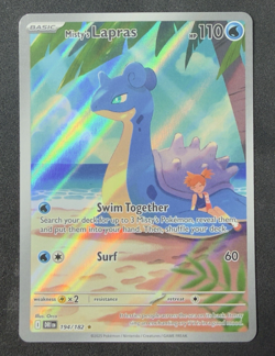 Pokemon TCG Misty's Lapras 194/182 Destined Rivals Illustration Rare Holo Card - Image 1
