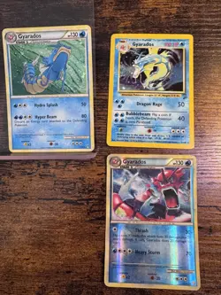 Pokemon TCG Gyarados Card Lot 7/95, 7/130 & 123/123 Holo Rare Cards: Ships free! - Image 1