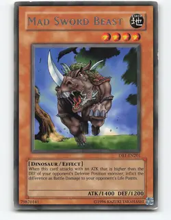 Mad Sword Beast #DB1-EN201 Rare Yugioh Card - Image 1