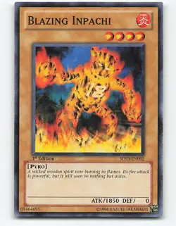 Blazing Inpachi #5DS3-EN002 1st Edition Yugioh Card - Image 1