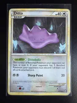 Pokemon TCG Ditto Card 17/102 Triumphant HGSS 2010 Rare - Image 1