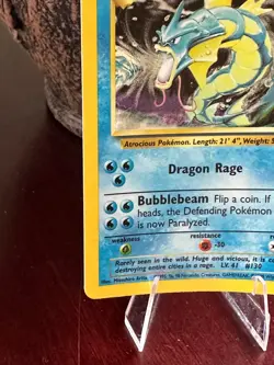 Pokemon TCG Gyarados Base Set Holo Card 6/102 Unlimited Rare - Image 2