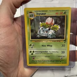 Ivysaur 44/130 Uncommon - Base Set 2 Pokemon Card NM Nintendo WOTC Vintage TCG - Image 1