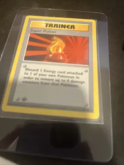 Pokemon TCG Super Potion 1st Edition Base Set, Shadowless Trainer Card 90/102 - Image 1